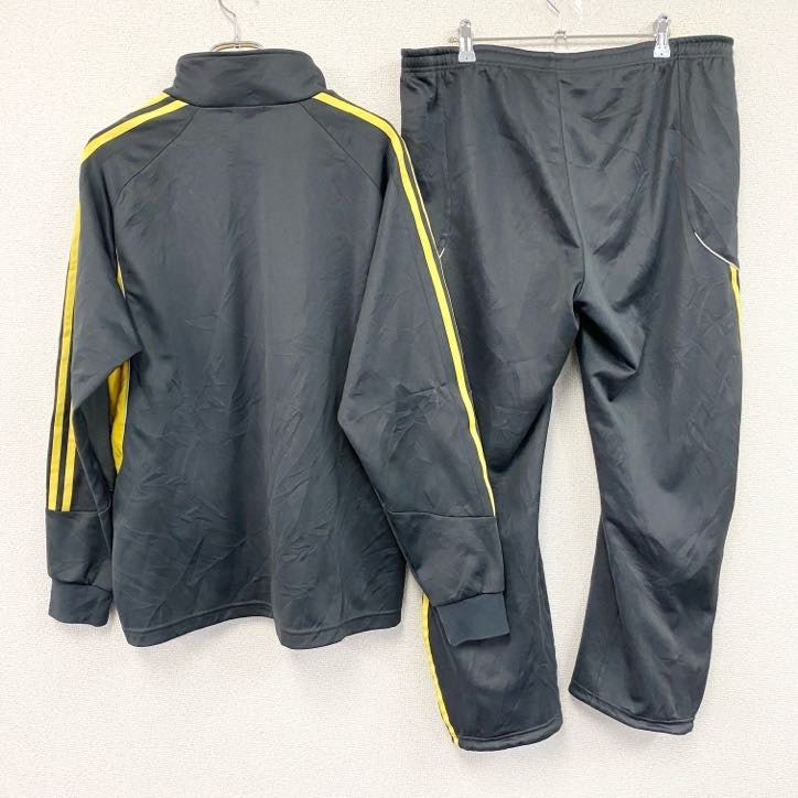 00s　adidas　アディダス　ジャージセットアップ　トラックジャケット　トラックパンツ　イエロー　ブラック　Mサイズ　古着