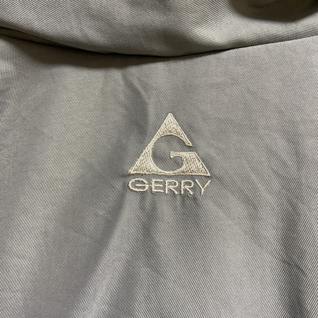 GERRY　ジェリー　長袖ロゴ刺繍マウンテンパーカー　アウター　ナイロンジャケット　青　ブルー　グレー　灰色　Mサイズ　古着