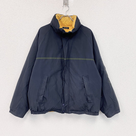 NAUTICA　ノーティカ　リバーシブルダウンジャケット　紺　ネイビー　イエロー　2XLサイズ