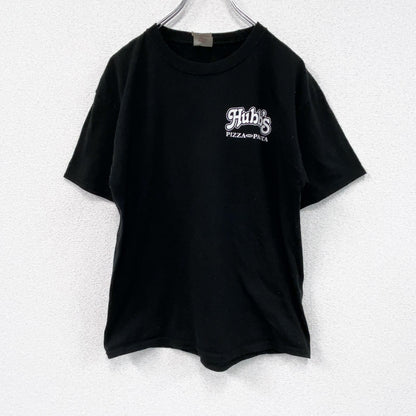 Hanes　ヘインズ　半袖プリントTシャツ　黒　ブラック　Mサイズ