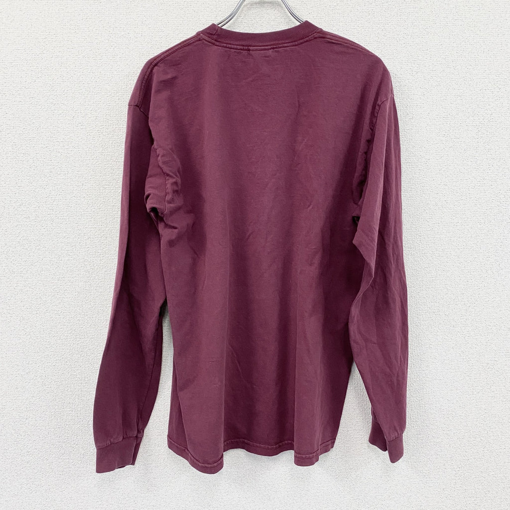 00s　GILDAN　ギルダン　長袖Tシャツ/ロンT　FOOTBALL　ヴィンテージ　ワインレッド　Lサイズ　古着