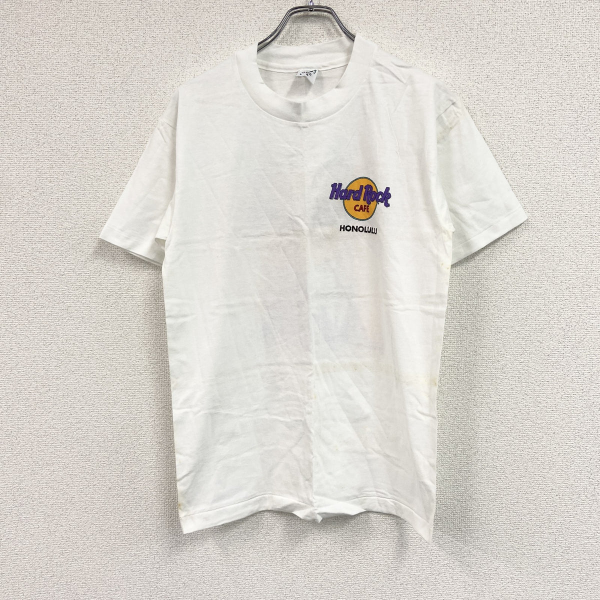 Hard Rock cafe　ハードロックカフェ　半袖プリントTシャツ　シングルステッチ　白　ホワイト　Mサイズ　古着