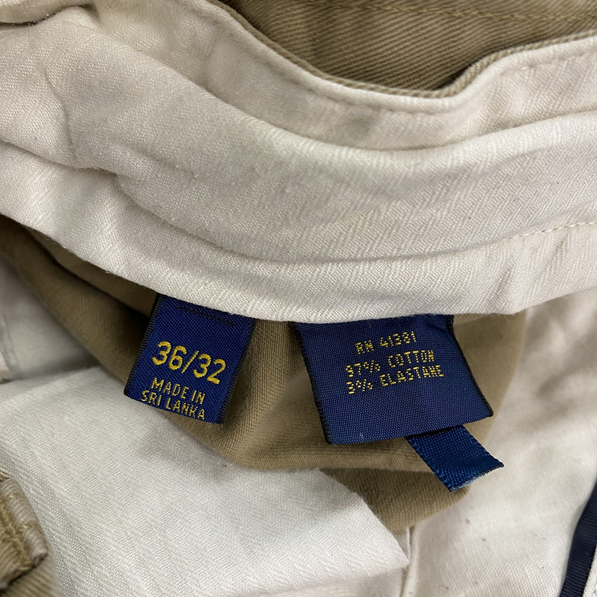 POLO RALPH LAUREN　ポロラルフローレン　ポロチノ　チノパンツ　ジップフライ　ベージュ　W36サイズ　古着