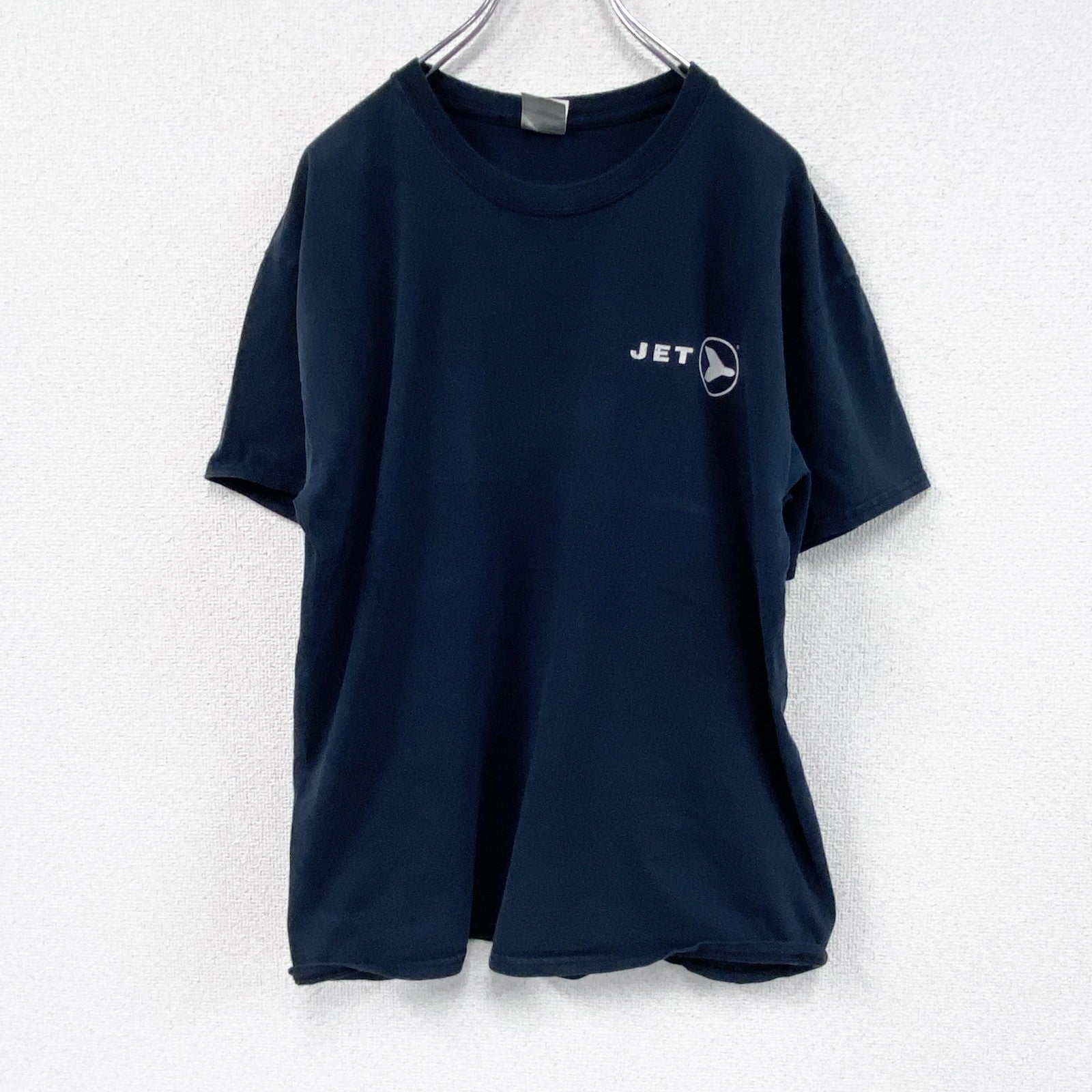 GILDAN　ギルダン　半袖プリントTシャツ　JET　黒　ブラック　Lサイズ　古着