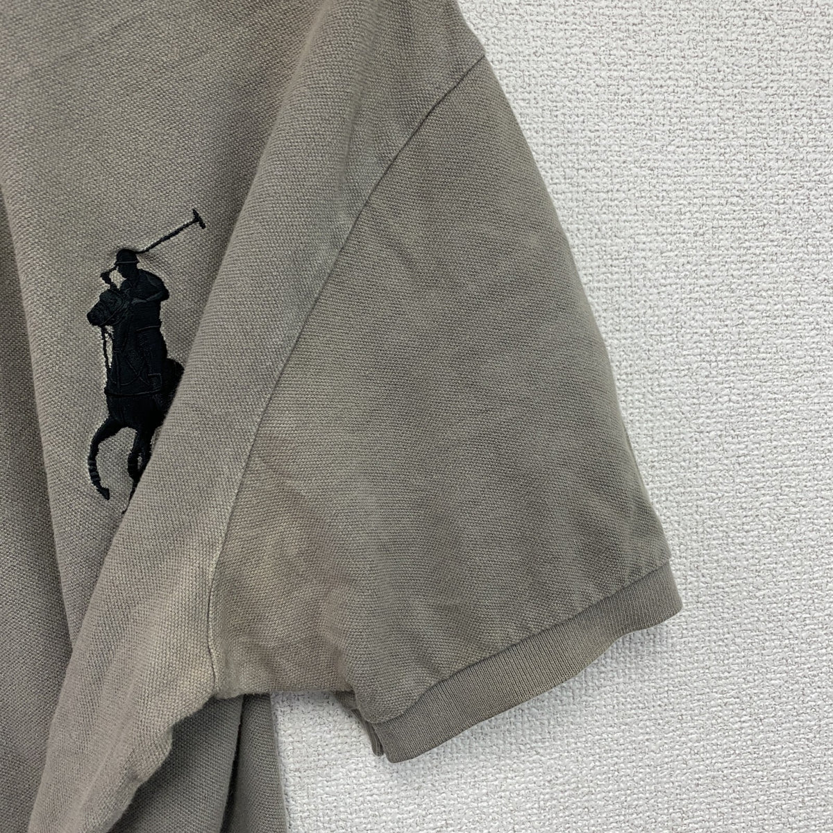 Polo by Ralph Lauren　ポロバイラルフローレン　半袖ポロシャツ　ビックポニー　刺ロゴ　グレー　XLサイズ　古着