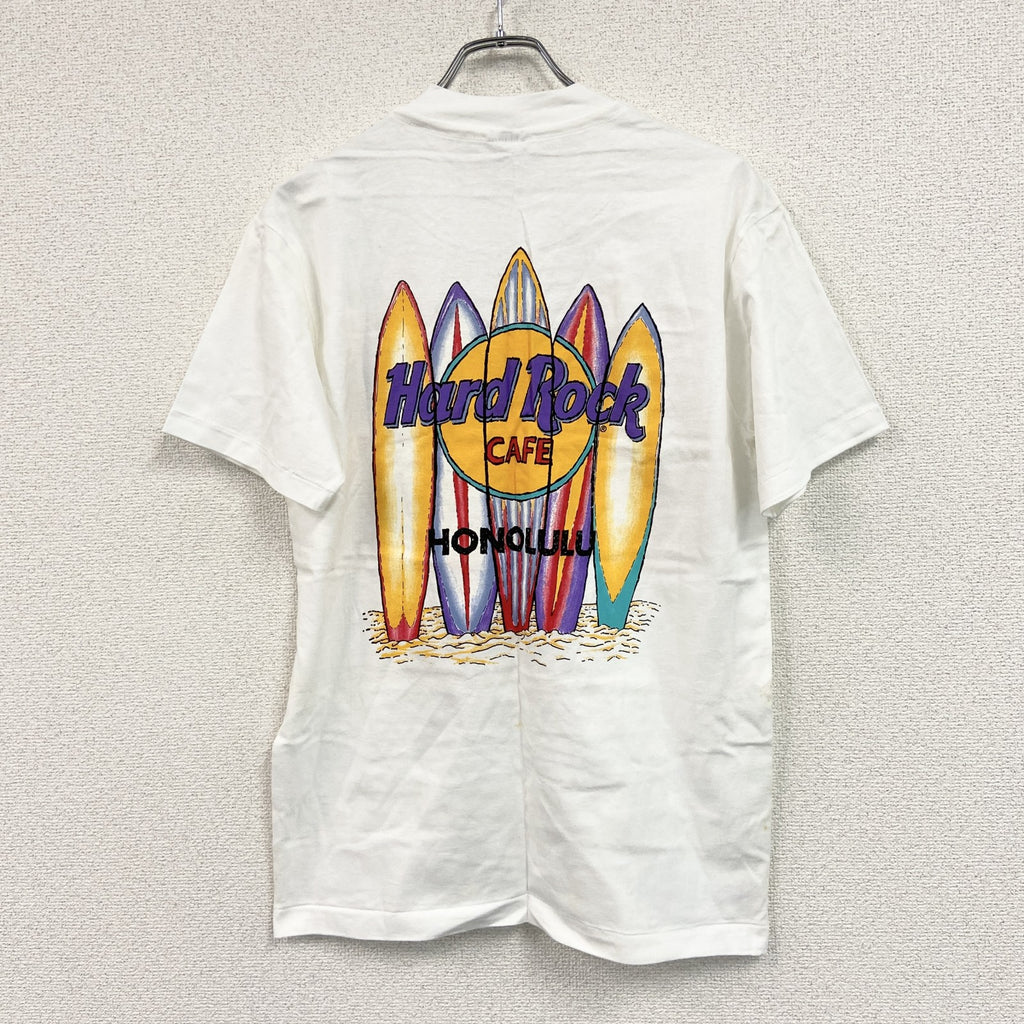 Hard Rock cafe　ハードロックカフェ　半袖プリントTシャツ　シングルステッチ　白　ホワイト　Mサイズ　古着
