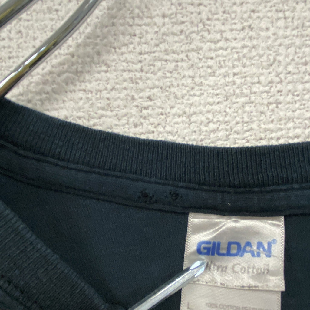 GILDAN　ギルダン　半袖プリントTシャツ　JET　黒　ブラック　Lサイズ　古着