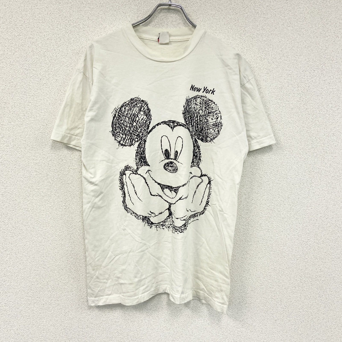 Sherrys　ミッキーマウス　半袖プリントTシャツ　白　ホワイト　Lサイズ　古着