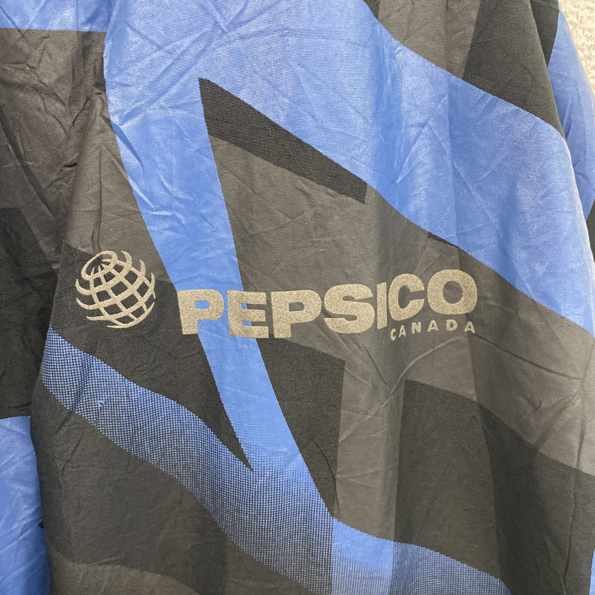PEPSICO CANADA　PEPCI　ペプシ　フルジップジャケット　比翼仕立て　企業ロゴ　黒　ブラック　XLサイズ　古着