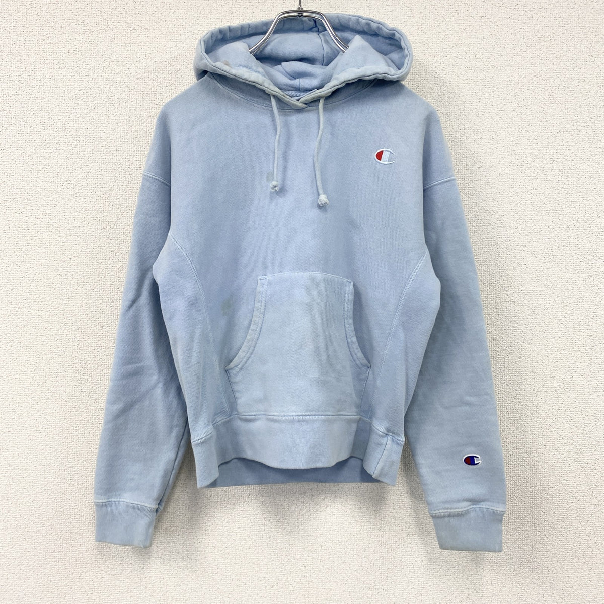 Champion　チャンピオン　リバースウィーブ　スウェットパーカー/フーディー　水色　ライトブルー　Sサイズ　古着