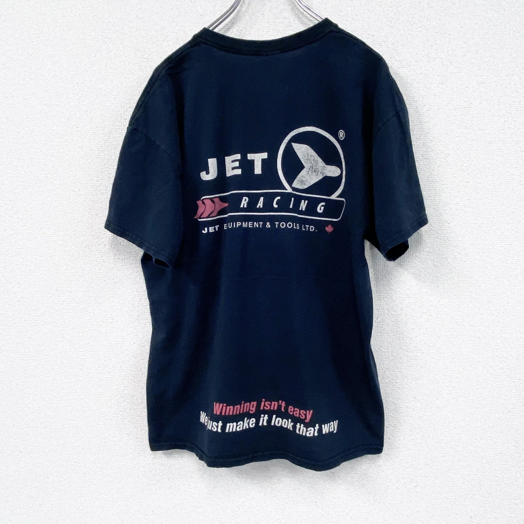 GILDAN　ギルダン　半袖プリントTシャツ　JET　黒　ブラック　Lサイズ　古着