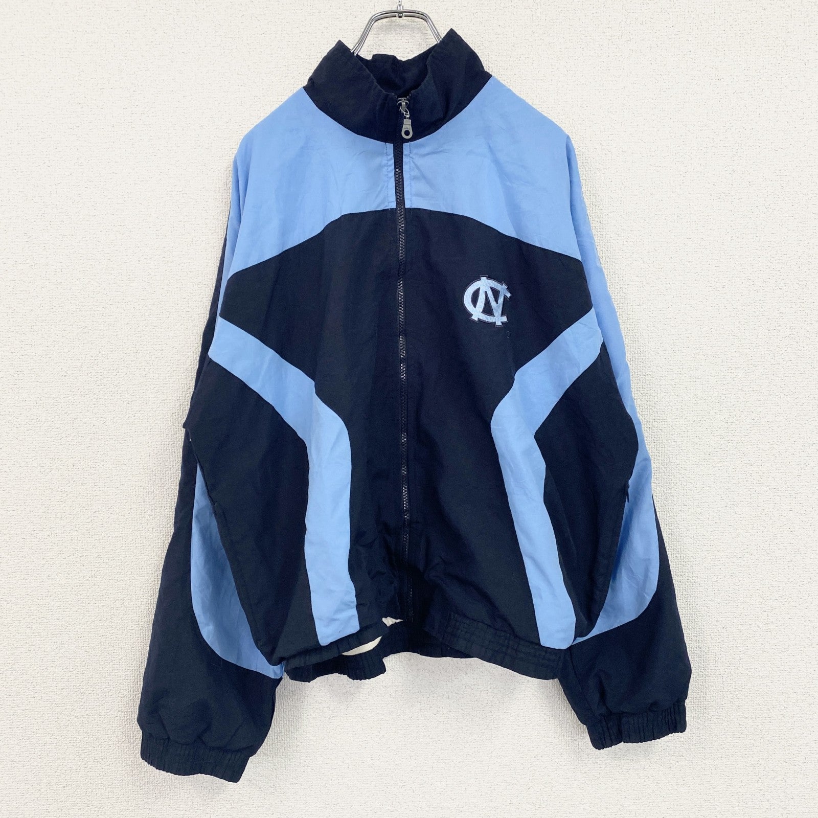 TEAM APPAREL　チームアパレル　フルジップジャケット　紺　ネイビー　Mサイズ ウインドブレーカー ナイロンアウター メンズ 古着