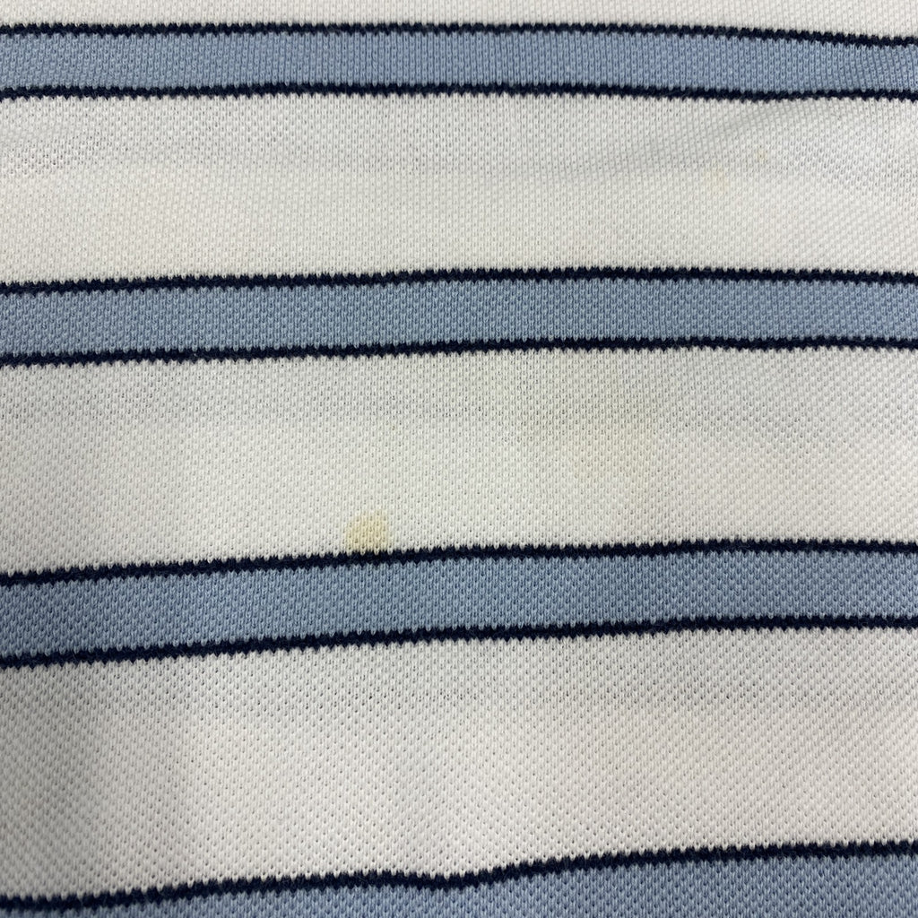 Brooks Brothers 346　半袖ポロシャツ　ボーダー　白　ホワイト　Lサイズ　古着