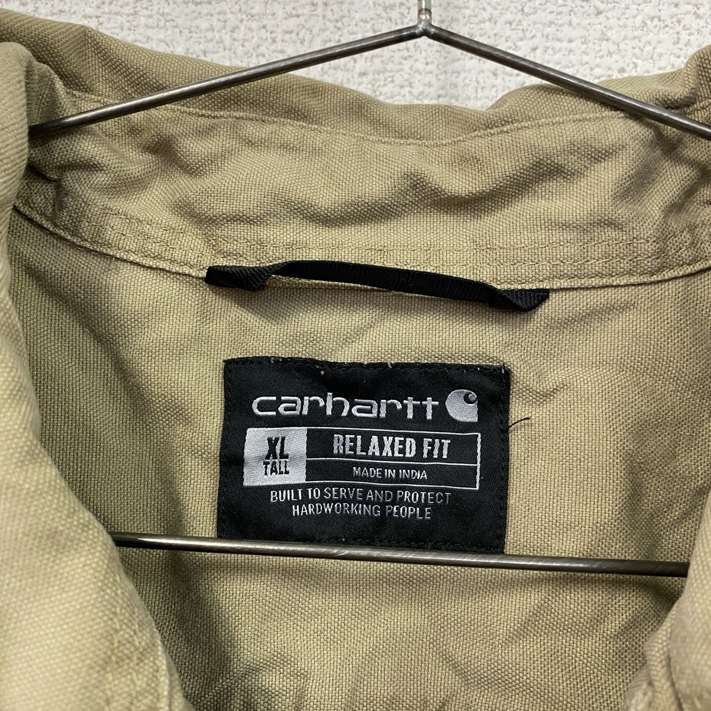 Carhartt　カーハート　半袖ボタンダウンシャツ　ワークシャツ　ダブルポケット　ベージュ　XLサイズ