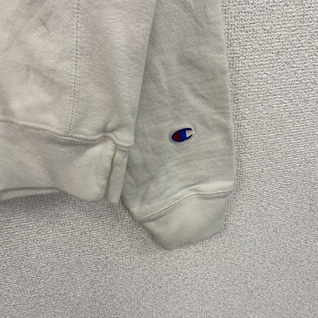 Champion　チャンピオン　リバースウィーブ　スウェット/トレーナー　刺繍ロゴ　デカロゴ　現行　白　ホワイト　XLサイズ　古着