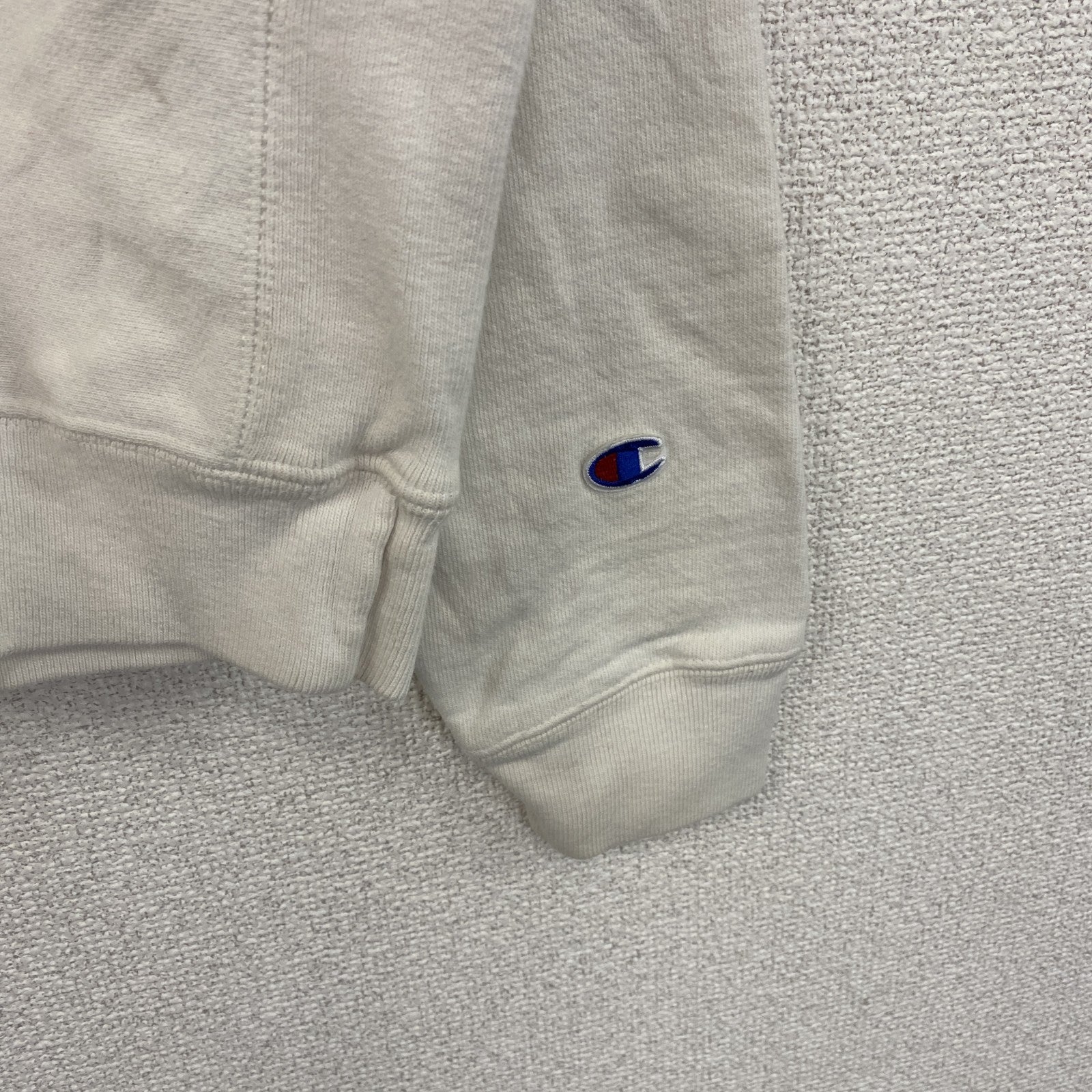 Champion　チャンピオン　リバースウィーブ　スウェット/トレーナー　刺繍ロゴ　デカロゴ　現行　白　ホワイト　XLサイズ　古着