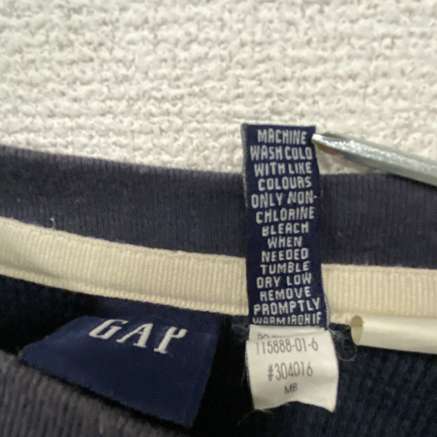 00s　GAP　ギャップ　長袖Tシャツ/サーマルロンT　ワッフル　ヴィンテージ　紺　ネイビー　Sサイズ