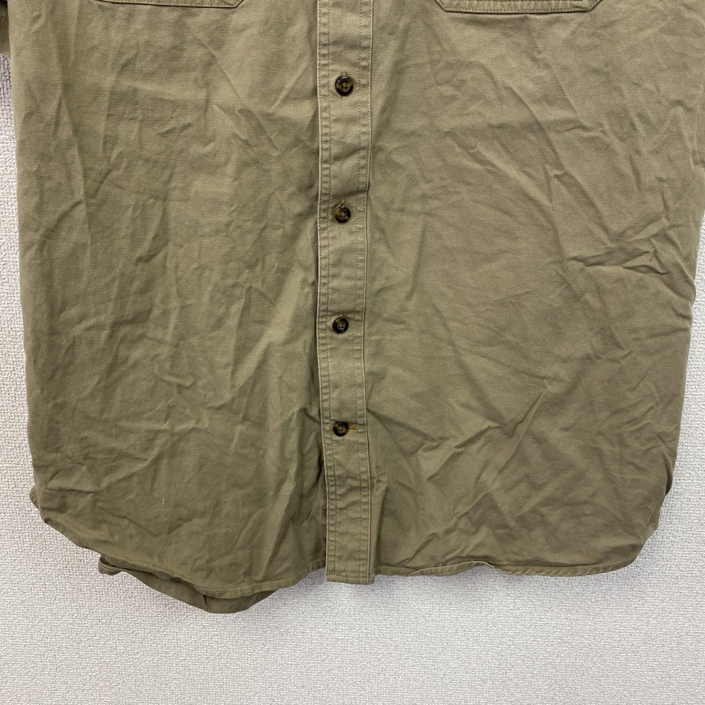 Carhartt　カーハート　半袖ボタンダウンシャツ　ワークシャツ　ダブルポケット　ベージュ　XLサイズ