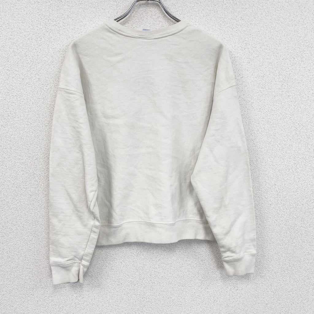 Champion　チャンピオン　リバースウィーブ　スウェット/トレーナー　刺繍ロゴ　デカロゴ　現行　白　ホワイト　XLサイズ　古着
