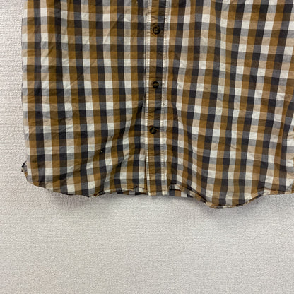 Carhartt　カーハート　半袖ボタンダウンシャツ　ギンガムチェック　オレンジ　Lサイズ