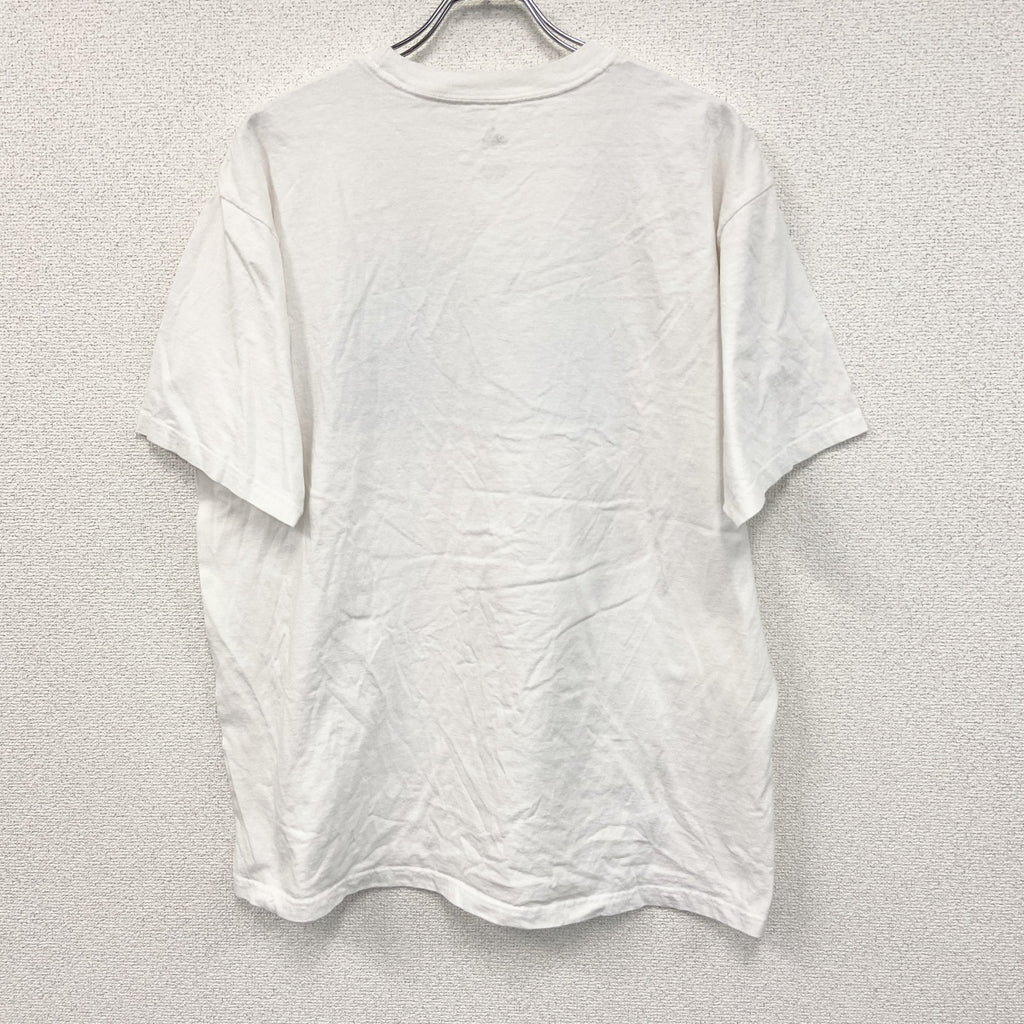 adidas　アディダス　半袖プリントTシャツ　白　ホワイト　XLサイズ　古着
