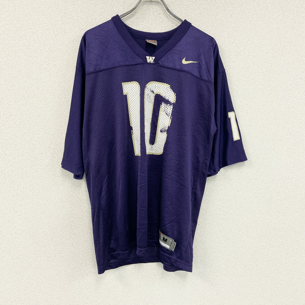 NIKE　ナイキ　フットボール　半袖Tシャツ　ユニフォーム　ゲームシャツ　紫　パープル　Mサイズ　古着