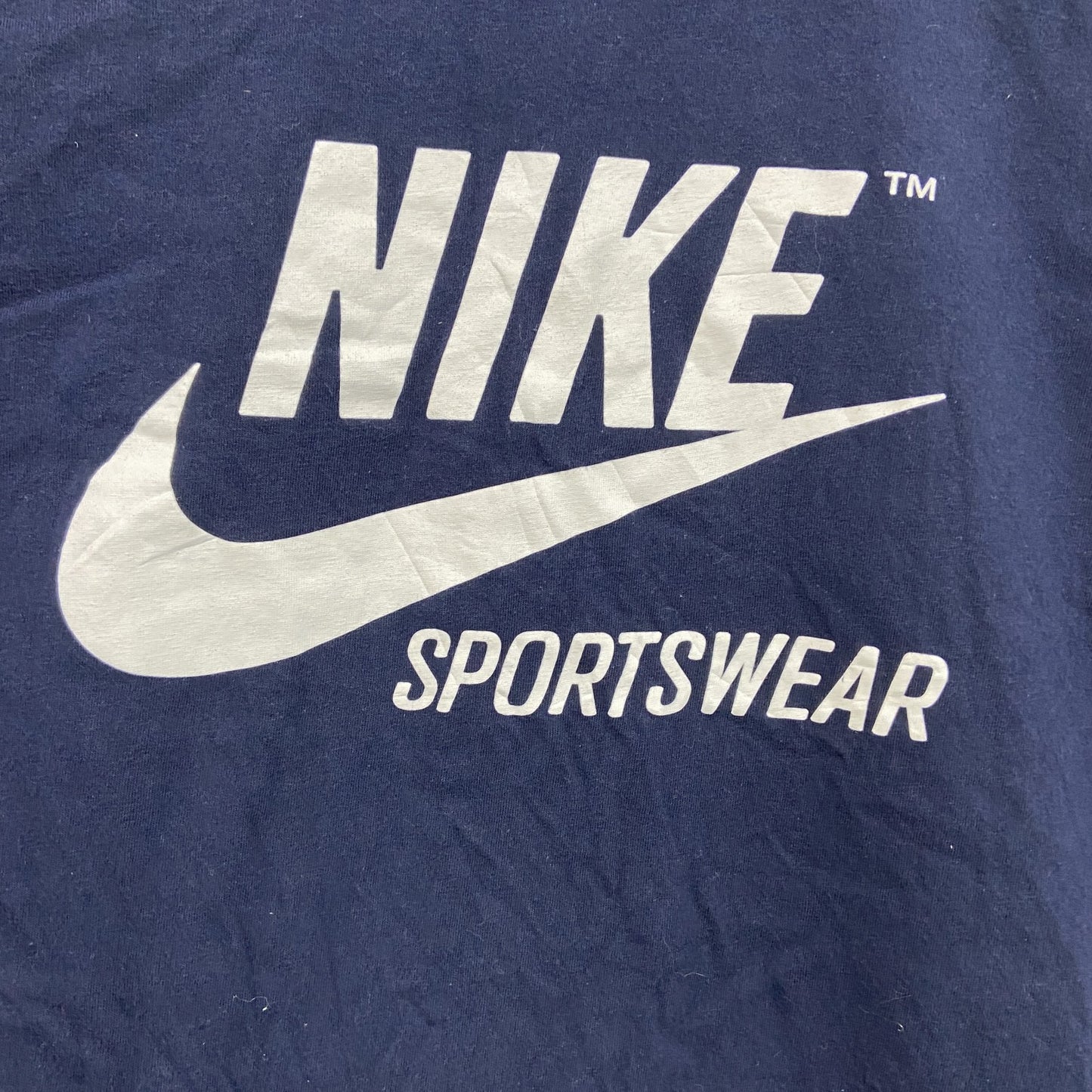 NIKE　ナイキ　半袖プリントTシャツ　紺　ネイビー　Lサイズ