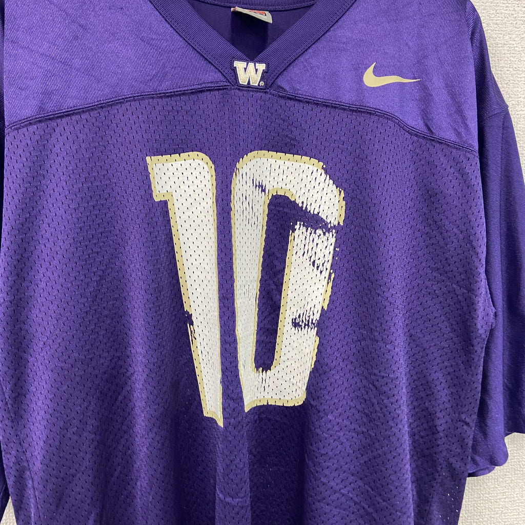 NIKE　ナイキ　フットボール　半袖Tシャツ　ユニフォーム　ゲームシャツ　紫　パープル　Mサイズ　古着