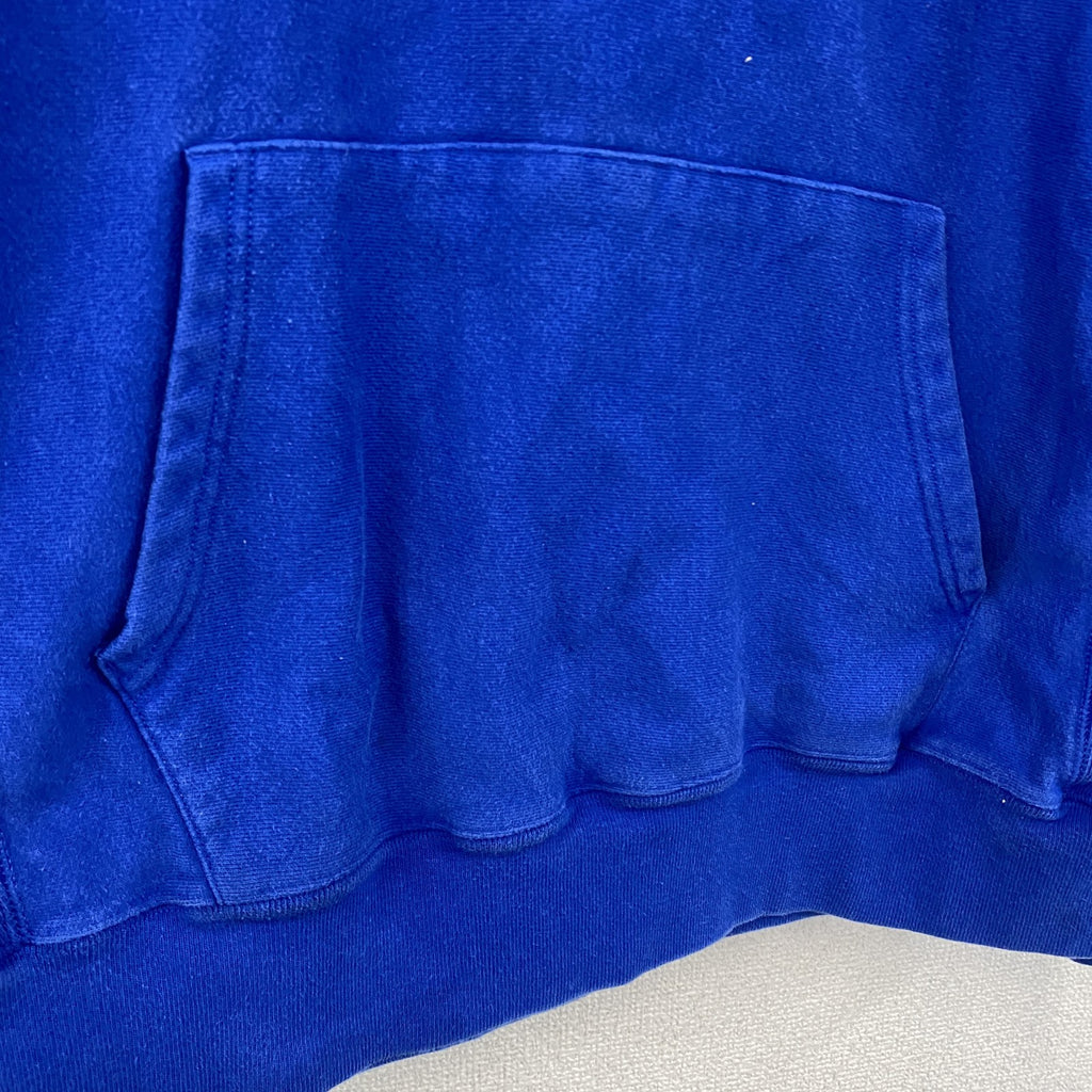 Champion　チャンピオン　リバースウィーブ　スウェットパーカー/フーディー　ワンポイント　刺繍ロゴ　現行　青　ブルー　Lサイズ　古着
