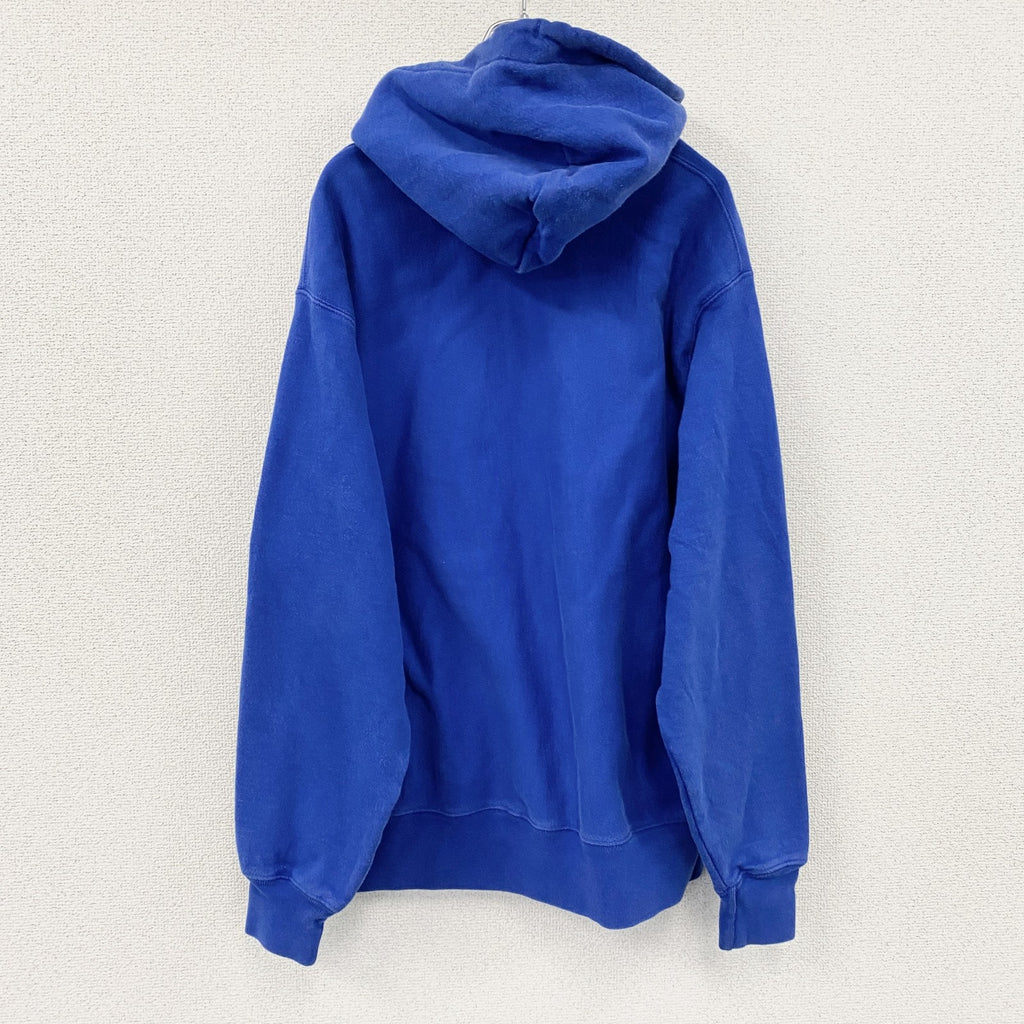 Champion　チャンピオン　リバースウィーブ　スウェットパーカー/フーディー　ワンポイント　刺繍ロゴ　現行　青　ブルー　Lサイズ　古着