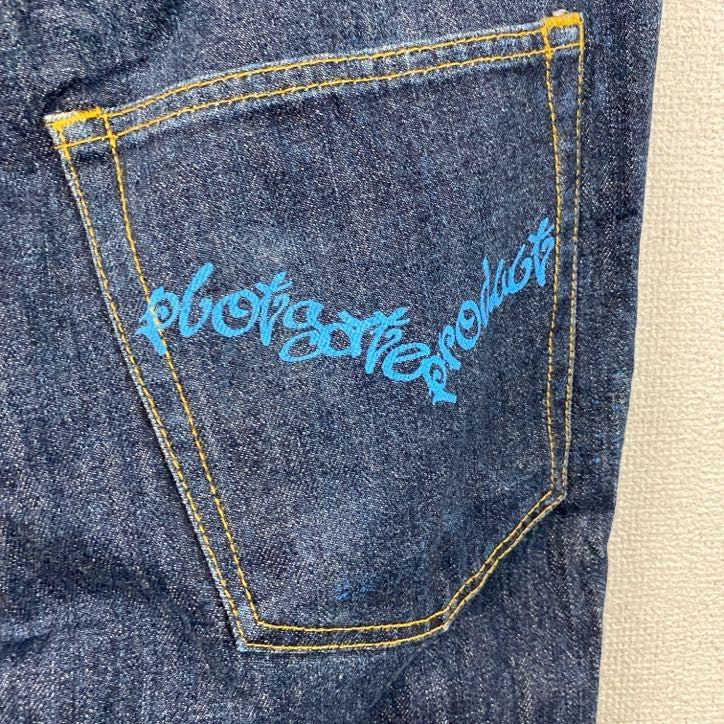 PLOT GATE　プロットゲート　デニムパンツ/ジーンズ　ジップフライ　Y2K　インディゴ　XLサイズ レディース コットン 古着