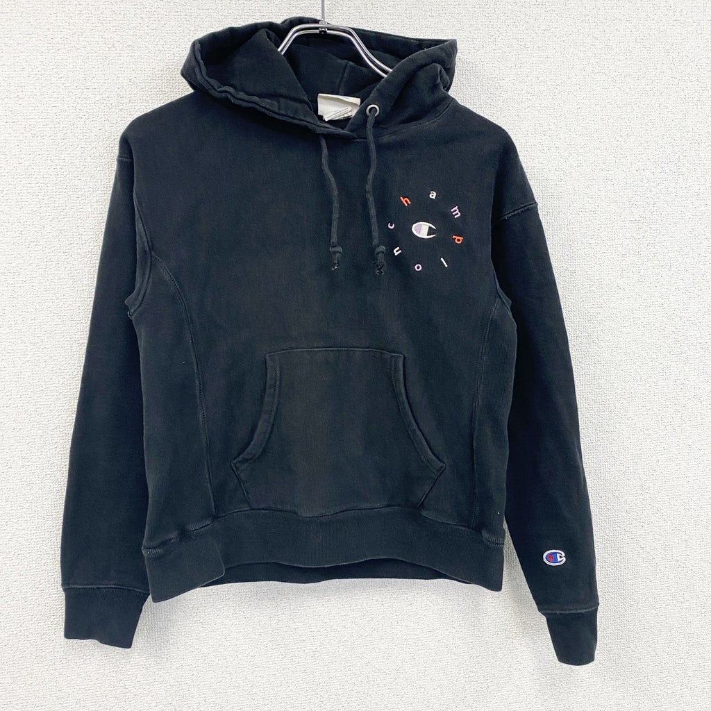 Champion　チャンピオン　リバースウィーブ　スウェットパーカー/フーディー　ヘビーウエイト　現行　黒　ブラック　XSサイズ　古着