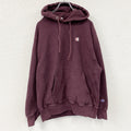 Champion　チャンピオン　リバースウィーブ　スウェットパーカー/フーディー　ワンポイント　刺繍ロゴ　ワインレッド　Lサイズ　古着