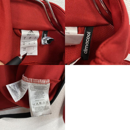 adidas　アディダス　ハーフジップトラックジャケット/ジャージ　デカロゴ　パフォーマンスロゴ　赤　レッド　Mサイス