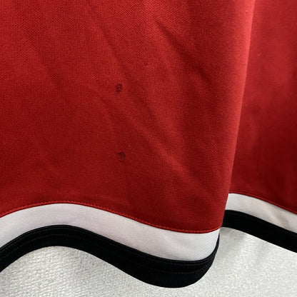 adidas　アディダス　ハーフジップトラックジャケット/ジャージ　デカロゴ　パフォーマンスロゴ　赤　レッド　Mサイス