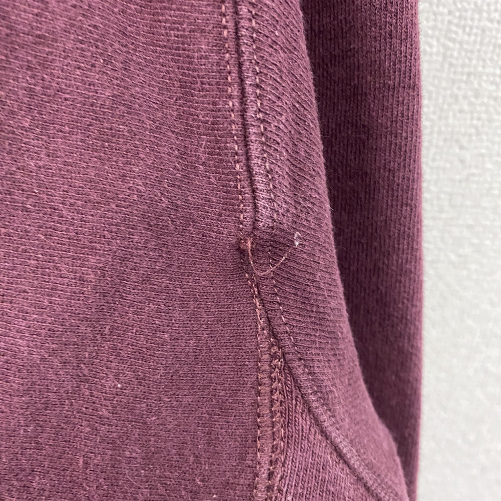 Champion　チャンピオン　リバースウィーブ　スウェットパーカー/フーディー　ワンポイント　刺繍ロゴ　ワインレッド　Lサイズ　古着