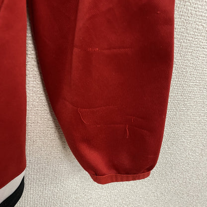 adidas　アディダス　ハーフジップトラックジャケット/ジャージ　デカロゴ　パフォーマンスロゴ　赤　レッド　Mサイス