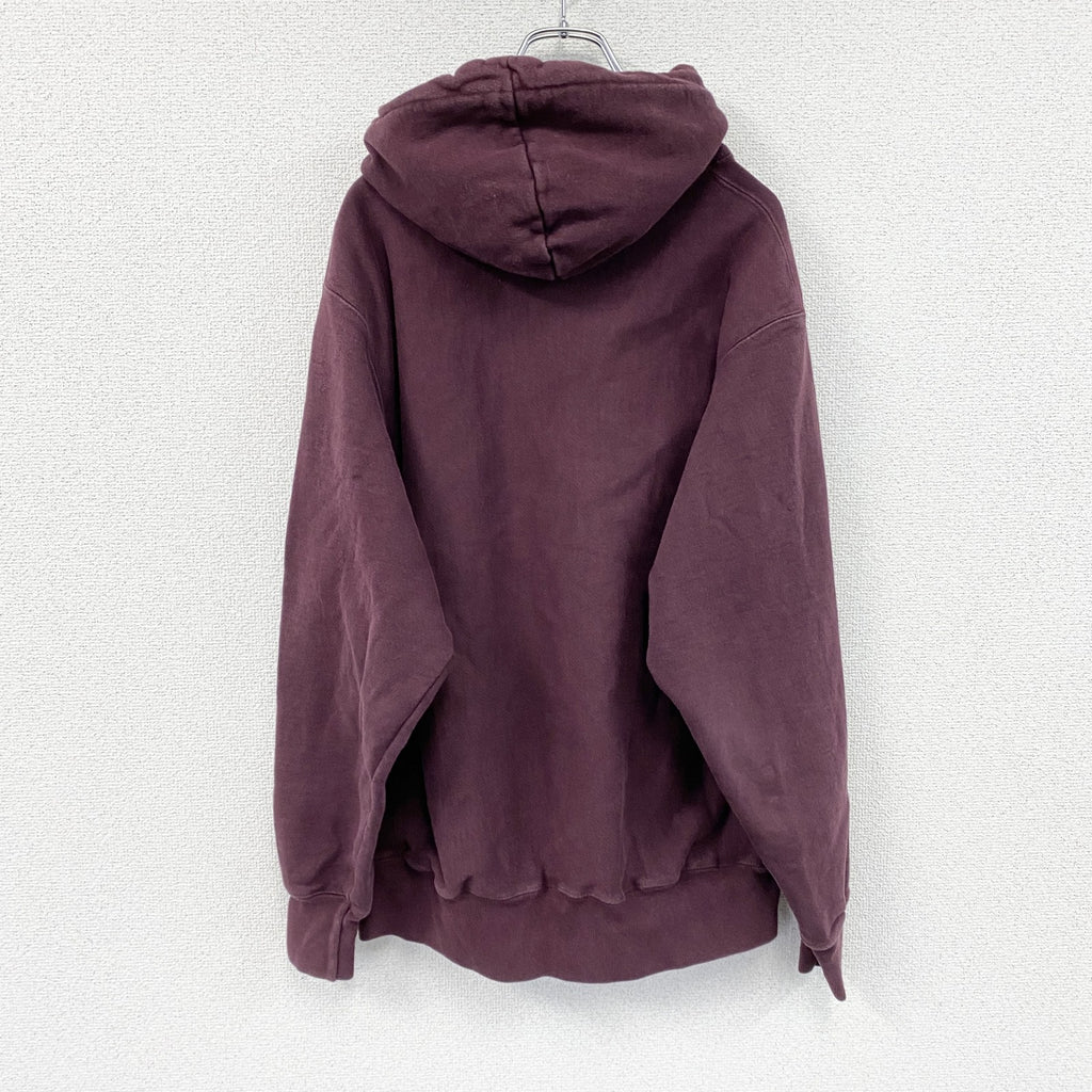 Champion　チャンピオン　リバースウィーブ　スウェットパーカー/フーディー　ワンポイント　刺繍ロゴ　ワインレッド　Lサイズ　古着
