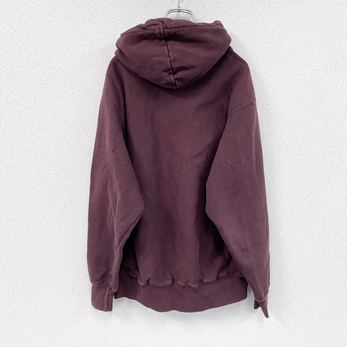 Champion　チャンピオン　リバースウィーブ　スウェットパーカー/フーディー　ワンポイント　刺繍ロゴ　ワインレッド　Lサイズ　古着