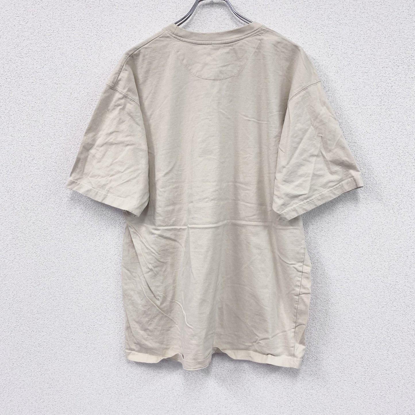 newpor blue　半袖プリントTシャツ　ビール　ベージュ　XXLサイズ