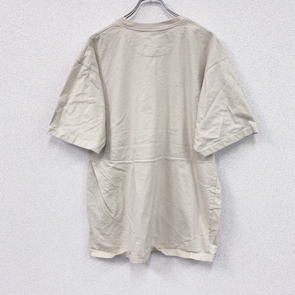 newpor blue　半袖プリントTシャツ　ビール　ベージュ　XXLサイズ