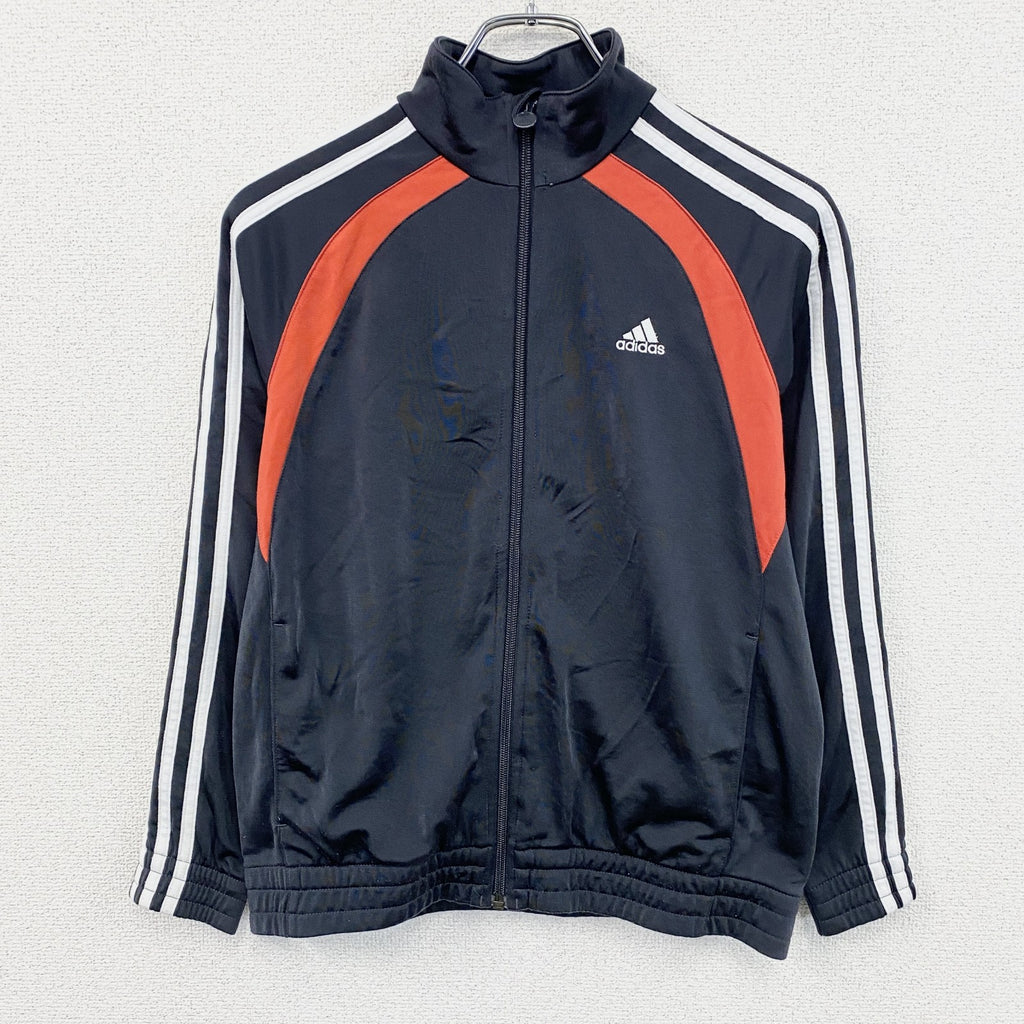 adidas　アディダス　トラックジャケット/ジャージ　パフォーマンスロゴ　黒　ブラック　　古着