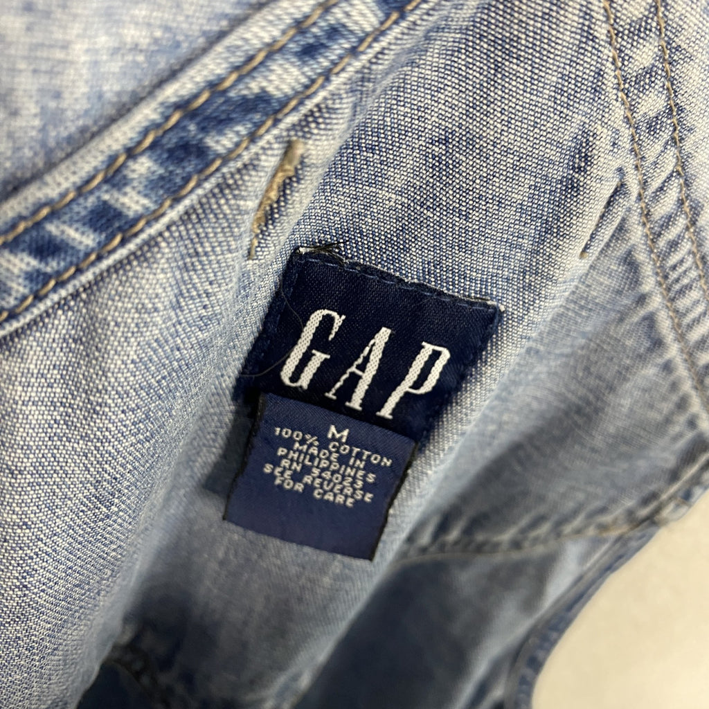 90s　OLD GAP　オールドギャップ　デニムオーバーオール/つなぎ　ヴィンテージ　ブルー　Mサイズ　古着