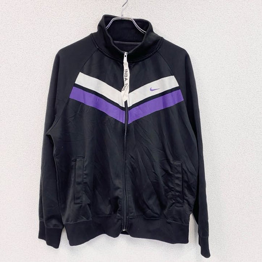 NIKE　ナイキ　トラックジャケット/ジャージ　刺繍ロゴ　バイカラー　黒　ブラック