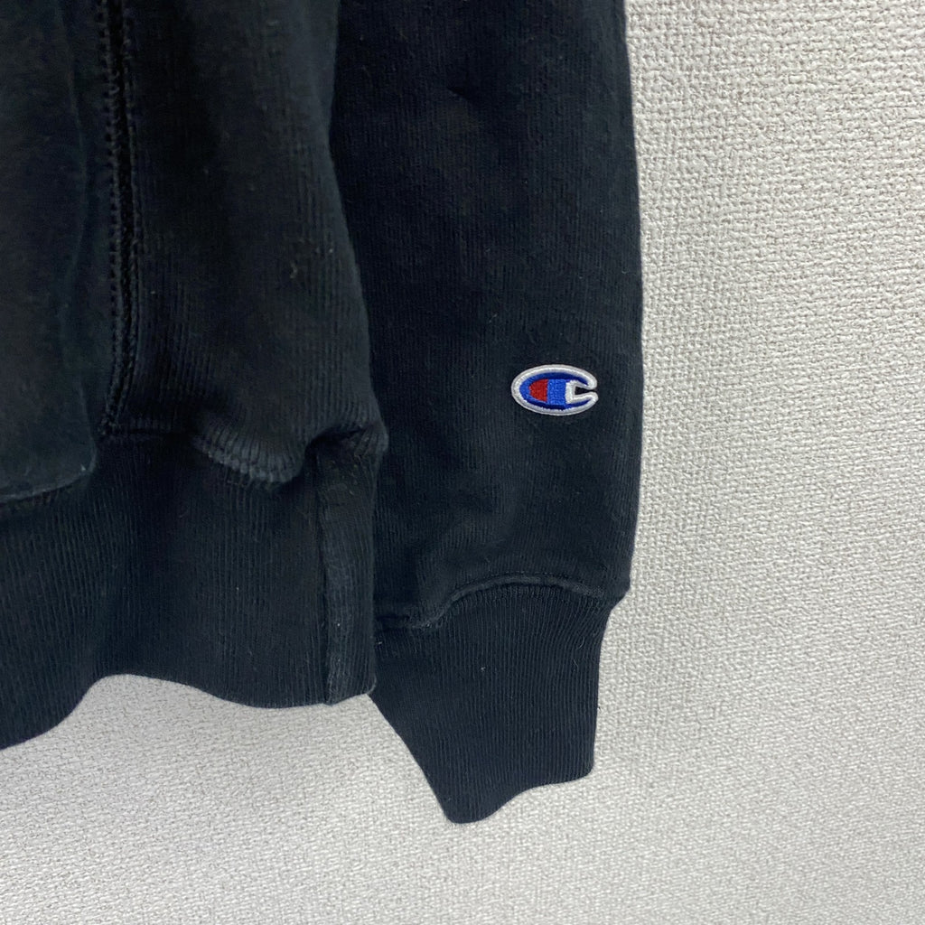Champion　チャンピオン　リバースウィーブ　スウェットパーカー/フーディー　アーチプリント　黒　ブラック　Mサイズ　古着