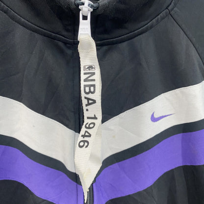 NIKE　ナイキ　トラックジャケット/ジャージ　刺繍ロゴ　バイカラー　黒　ブラック