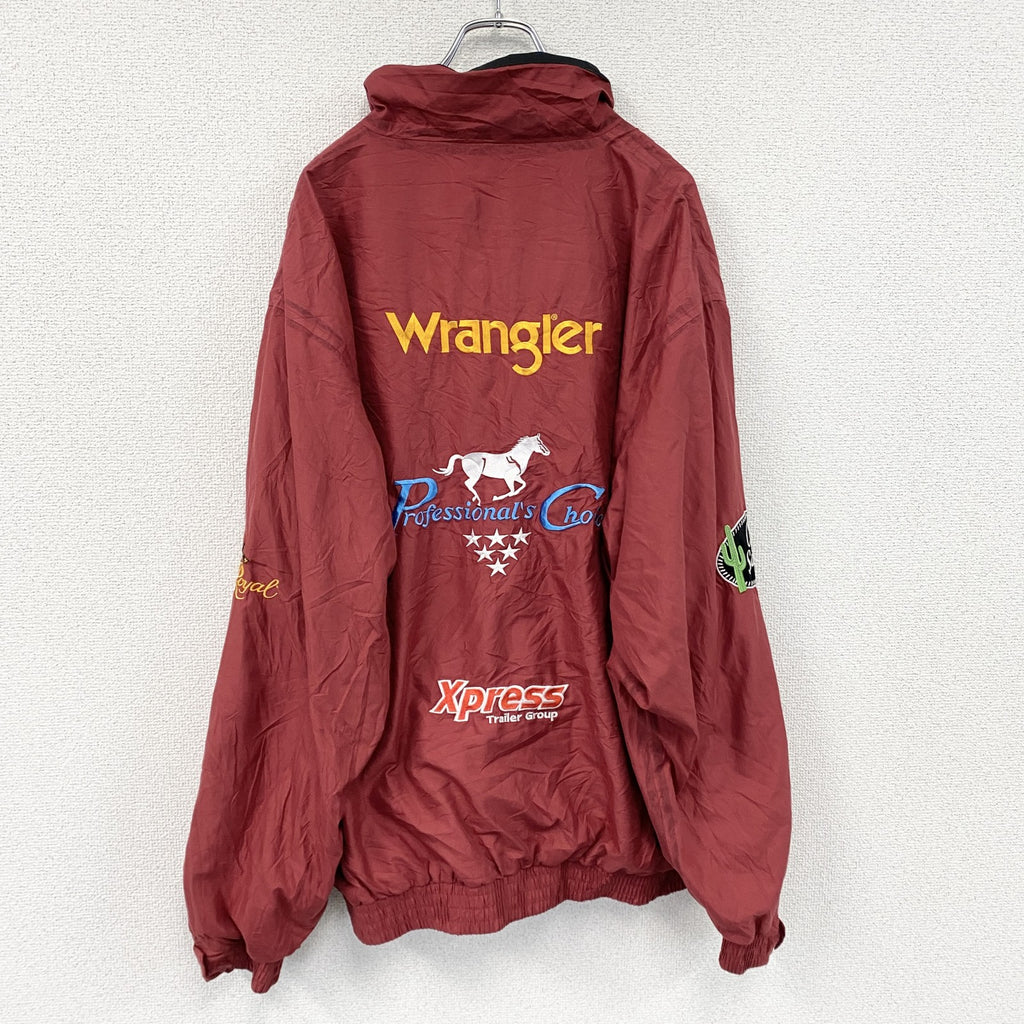～00s　Professional's Choice　フルジップジャケット　Wrangler　企業ロゴ　赤　レッド　XLサイズ　古着
