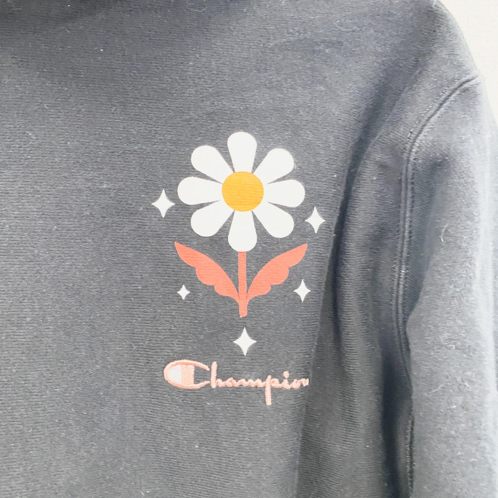 Champion　チャンピオン　リバースウィーブ　スウェットパーカー/フーディー　アーチプリント　黒　ブラック　Mサイズ　古着