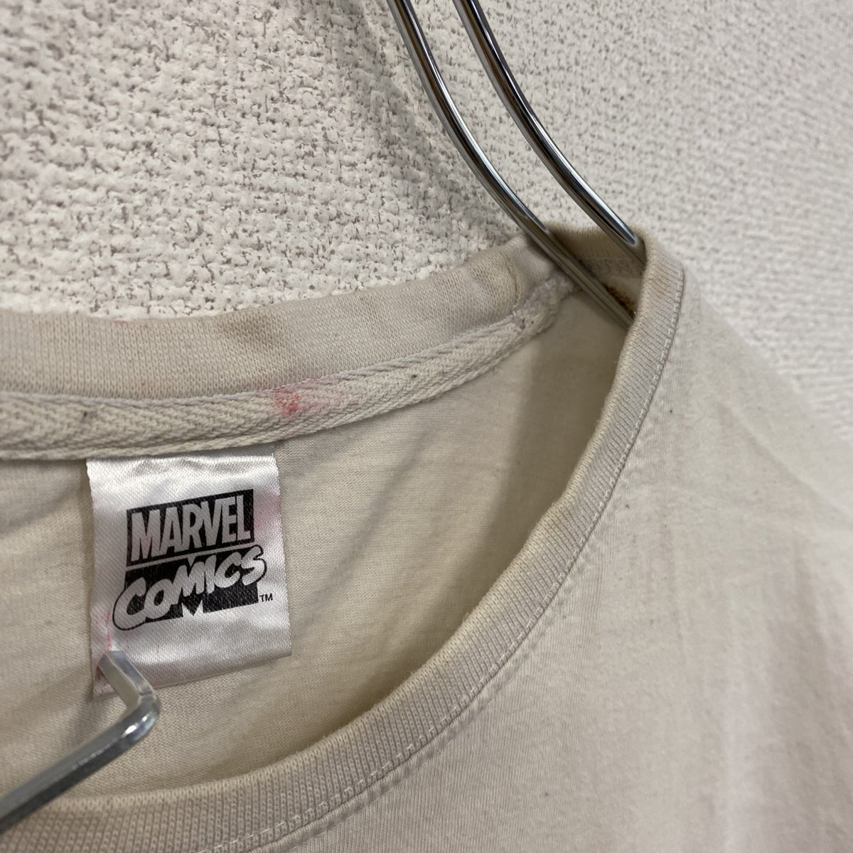 MARVEL　マーベル　半袖アニメプリントTシャツ　キャラT　白　ホワイト　古着