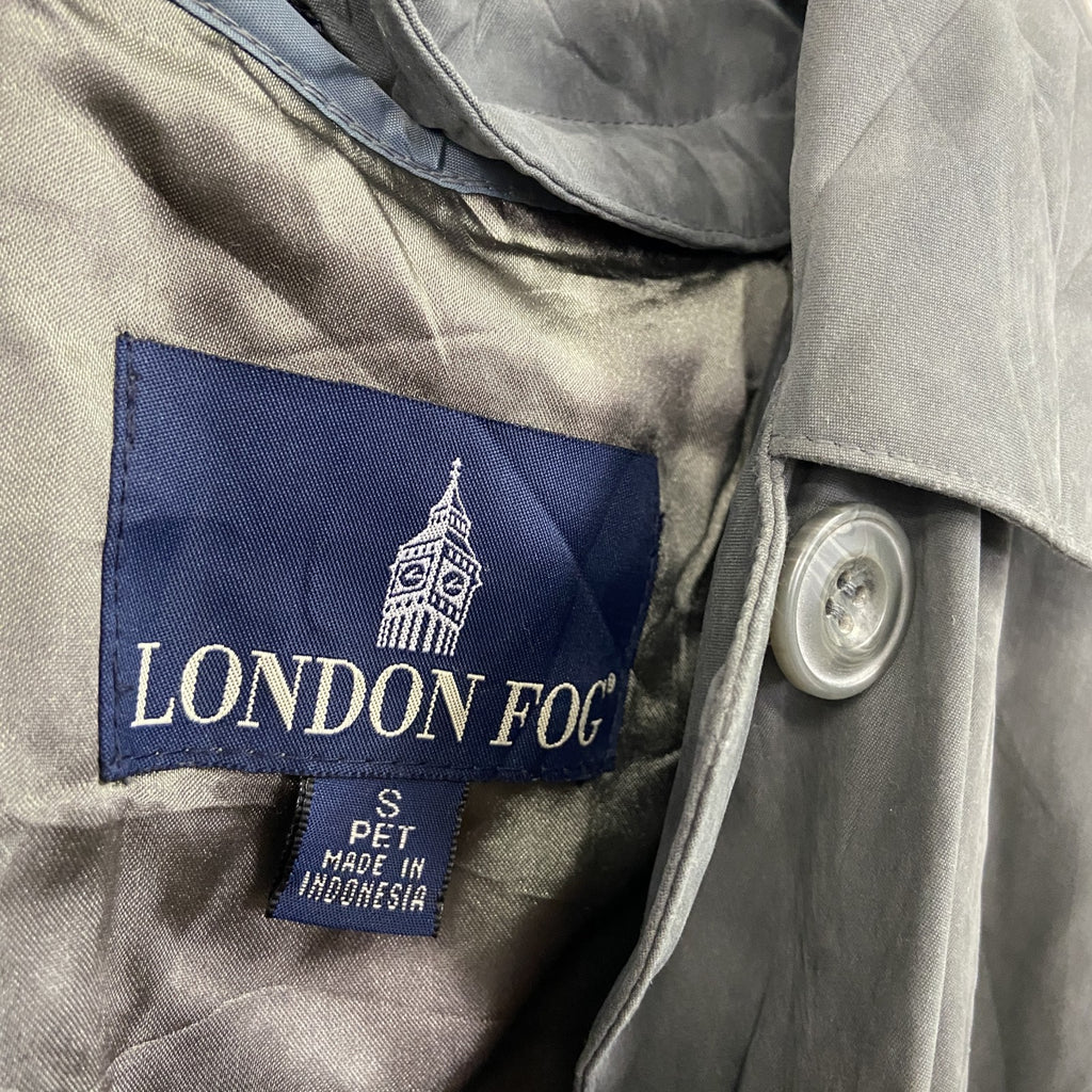 LONDON FOG　ロンドンフォグ　ロングコート　比翼仕立て　灰色　グレー　Sサイズ　古着